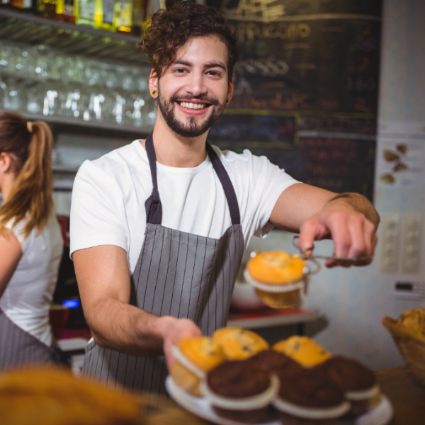 Cafeteria exitosa con postres y café , Agencia de Marketing Digital